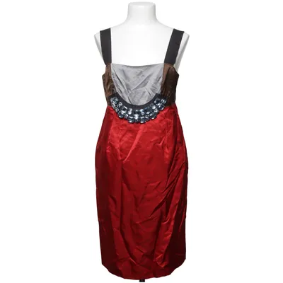 Robe de cocktail (Rouge, Multicolore) de Vera Wang Soie, Viscose