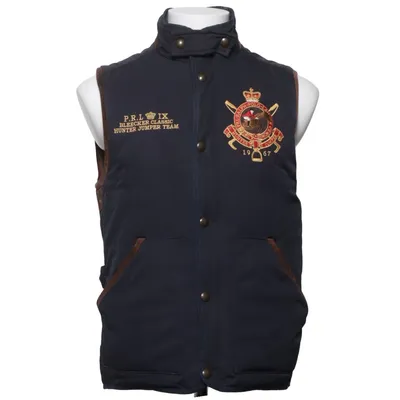 Outdoor vest (Blauw) van Polo Ralph Lauren Katoen, Leer, Polyester