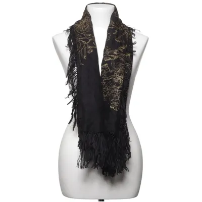Scarf (Black, Gold) from Gucci Cashmere, Linen, Silk