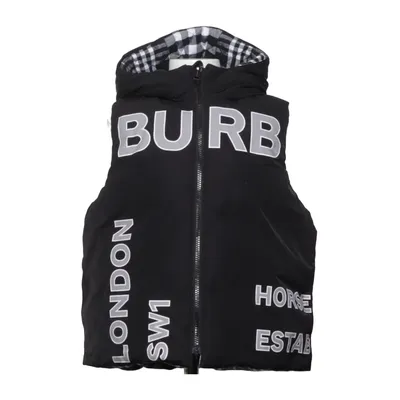 Outer vest (Black, White) from Burberry Cotton, Polyester