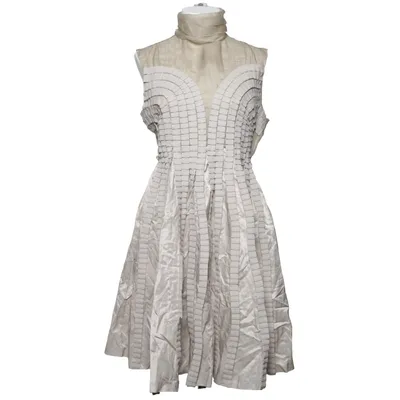 Kleid (Beige) von Stella McCartney Baumwolle, Cupro, Metallfaser, Seide