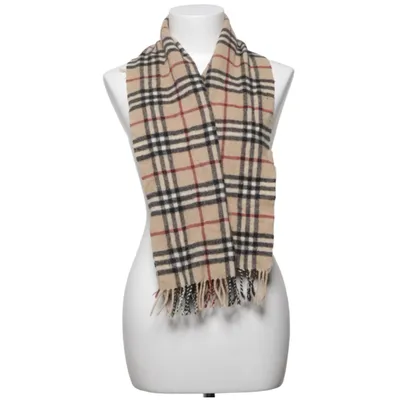Écharpe (Beige, Noir, Rouge) de Burberry Cachemire, Laine