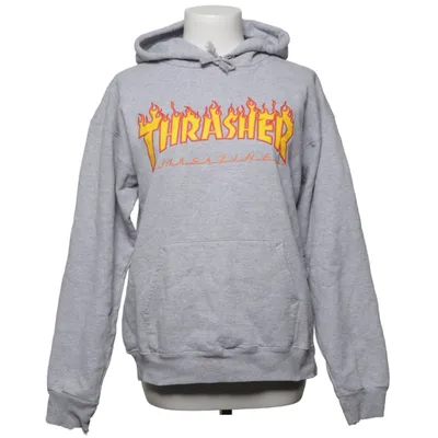 Huvtröja (Grå) från Thrasher Bomull, Polyester