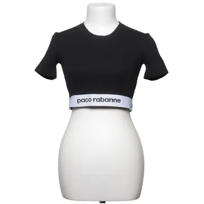 T-shirt (Zwart, Wit) van Paco Rabanne Elastaan, Polyamide, Viscose