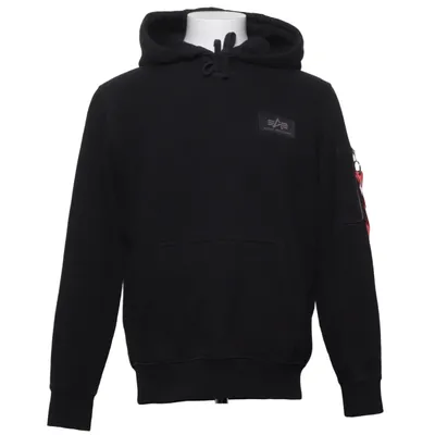 Huvtröja (Svart) från Alpha Industries Bomull, Polyester