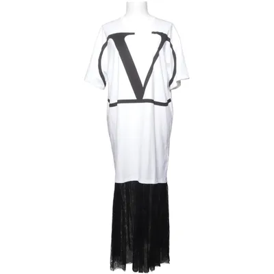 Dress (White, Black) from Valentino Cotton, Polyamide, Viscose
