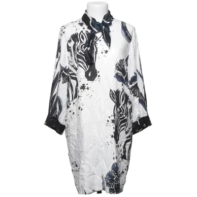 Dress (White, Black, Blue) from Cavalli Class Acetate, Polyester, Viscose