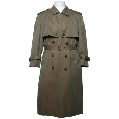 Trench-coat (Vert) de Yves Saint Laurent Coton, Cupro, Nylon