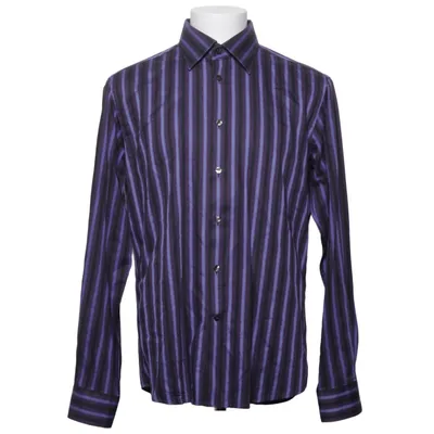 Shirt (Lila, Zwart) van Versace Collection Katoen, Elastaan