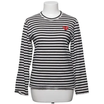 Long sleeve T-shirt (Black, White) from Comme des Garçons PLAY Cotton