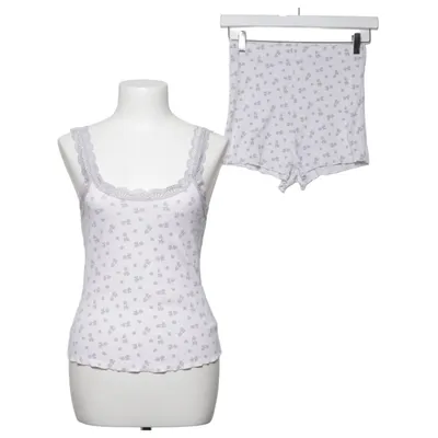 Pyjama (Wit, Grijs) van Flame Katoen, Elastaan, Polyester