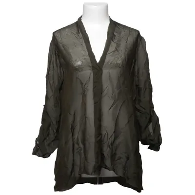 Bluse (Grøn) fra Stank Stockholm Elastan, Silke, Viscose
