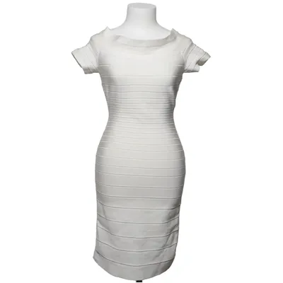 Robe de cocktail (Blanc) de Herve Leger Élasthane, Polyamide, Viscose