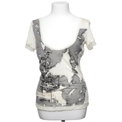 T-shirt (Blanc, Gris) de Christian Dior Boutique Soie, Viscose
