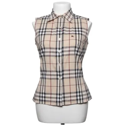 Top (Beige, Zwart, Rood) van Burberry Katoen, Elastaan, Polyamide