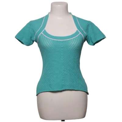Top (Turquoise, White) from Dolce & Gabbana Cotton, Nylon