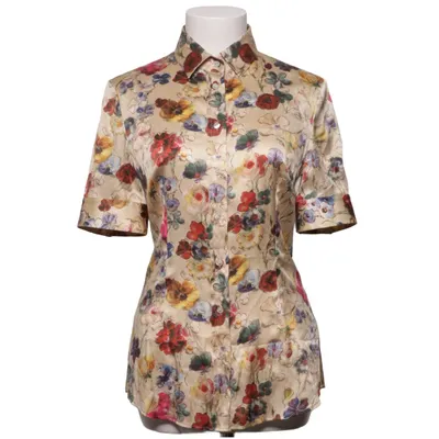 Chemise à manches courtes (Beige, Multicolore) de Dolce & Gabbana Élasthane, Soie