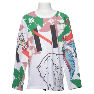 Long sleeve T-shirt (White, Multicolored) from Kenzo Kids Cotton