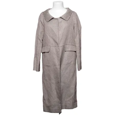 Manteau (Marron, Blanc) de Marni Coton, Polyester, Soie, Laine