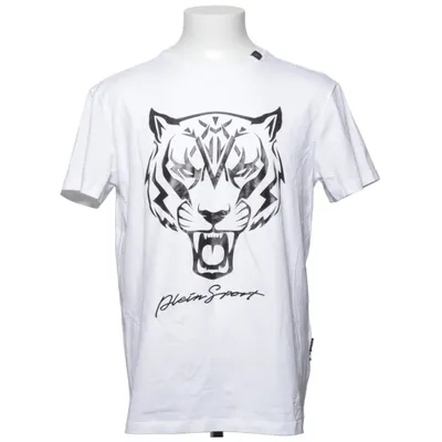 T-shirt (Blanc, Noir) de Plein Sport Coton, Élasthane