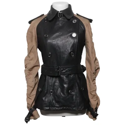 Trench-coat (Noir, Beige) de Burberry Brit Coton, Cuir