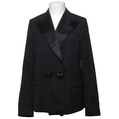 Blazer (Zwart) van Lanvin x H&M Acetaat, Elastaan, Polyamide, Polyester, Wol