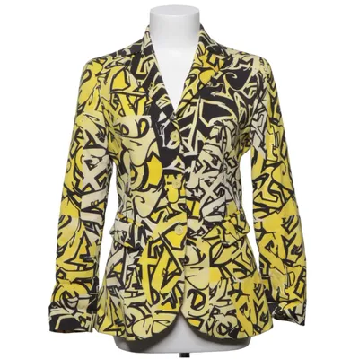 Blazer (Yellow, Black, Multicolored) from Versace Jeans Couture Polyamide, Polyester, Viscose, Wool