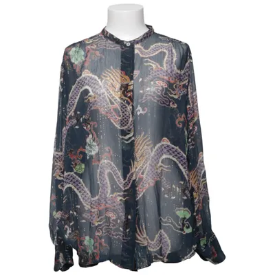 Blouse (Blauw, Meerkleurig) van Isabel Marant Metallvezel, Polyester, Zijde