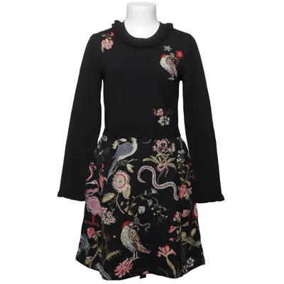 Kleid (Schwarz, Mehrfarbig) von Red Valentino Baumwolle, Polyamid, Viskose