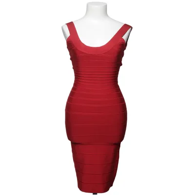Cocktailkleid (Rot) von Herve Leger Elasthan, Polyamid, Viskose