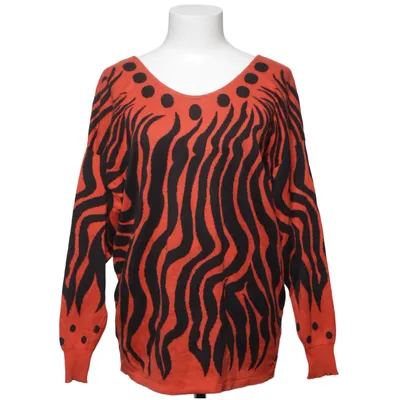 Pull-over (Orange, Noir) de Gianni Versace Coton, Soie