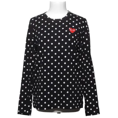 Langærmet t-shirt (Sort, Hvid) fra Comme des Garçons PLAY Bomuld