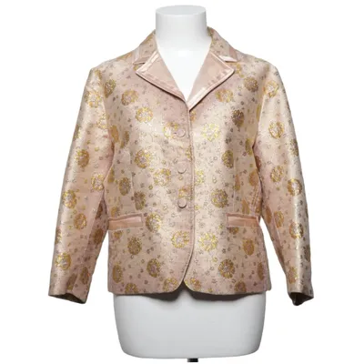 Blazer (Beige, Pink, Gold, Multicolored) from Prada Acetate, Acrylic, Cotton, Metallic fiber, Nylon, Silk, Viscose