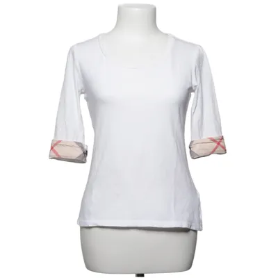 T-shirt à manches longues (Blanc) de Burberry Brit Coton, Élasthane