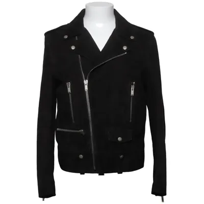 Bikerjack (Zwart) van Saint Laurent Katoen, Cupro, Leer, Polyester