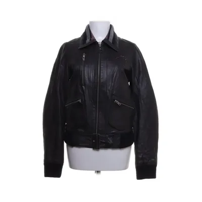 Läderjacka (Brun, Flerfärgad) från Hilfiger Denim Skinn, Polyester, Akryl, Bomull