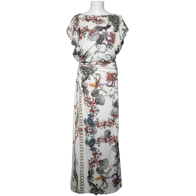 Robe longue (Blanc, Multicolore) de Roberto Cavalli Élasthane, Polyamide