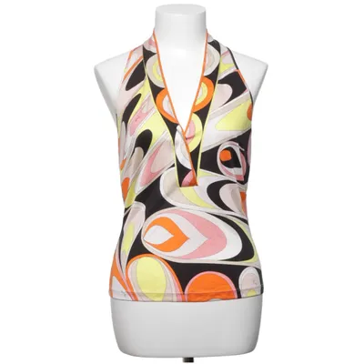 Halter neck top (Black, Multicolored) from Emilio Pucci Silk