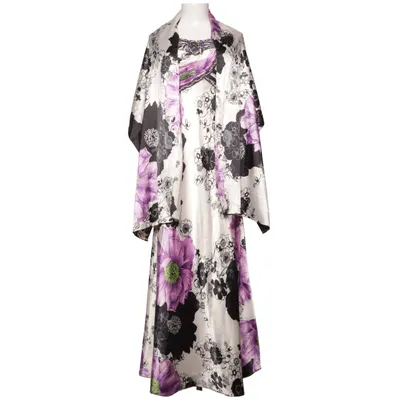 Avondjurk (Wit, Zwart, Lila) van Fiesta Polyester