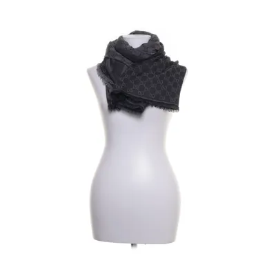 Scarf (Gray, Black) from Gucci Wool, Silk