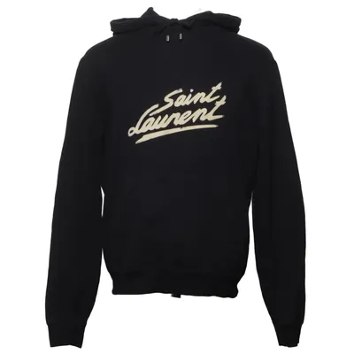 Sweat à capuche (Noir) de Saint Laurent Coton, Élasthane, Polyamide