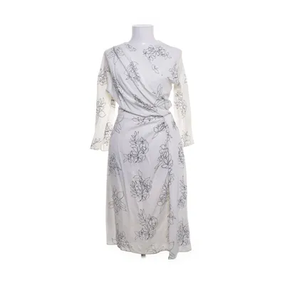 Wickelkleid (Weiß, Schwarz) von Mulberry Seide, Viskose