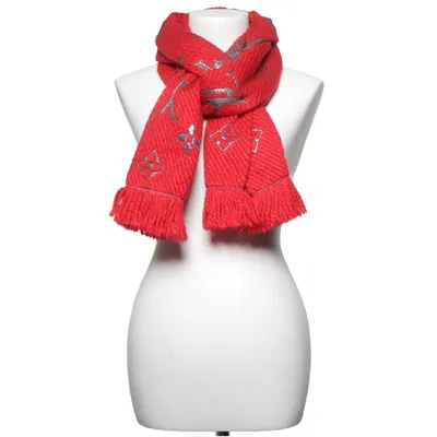 Écharpe (Rouge, Gris) de Louis Vuitton Soie, Laine