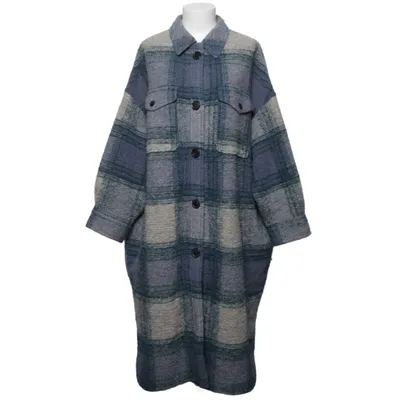Coat (Blue, Multicolored) from Isabel Marant Étoile Cotton, Polyester, Wool
