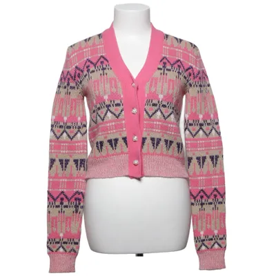 Cardigan (Pink, Multicolored) from Paco Rabanne Metallic fiber, Polyamide, Wool