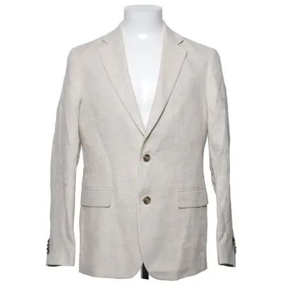 Blazer (Beige) van Dressmann Linnen, Gerecycled polyester