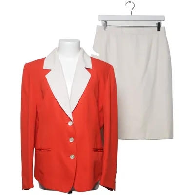 Tailleur jupe (Rouge, Blanc) de Janus Acétate, Polyester, Laine