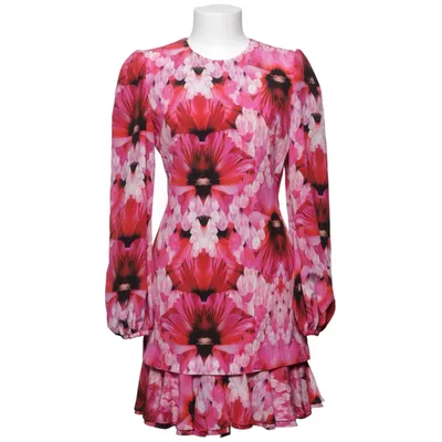 Jurk (Roze, Rood, Meerkleurig) van Alexander McQueen Acetaat, Zijde