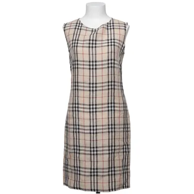 Jurk (Beige, Zwart, Rood) van Burberry Linnen