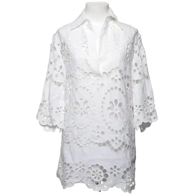 Robe (Blanc) de Zimmermann Coton, Lin, Polyester
